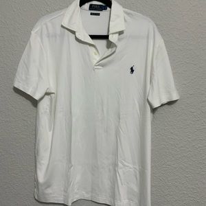 Men’s Large White Pima Soft Touch Polo